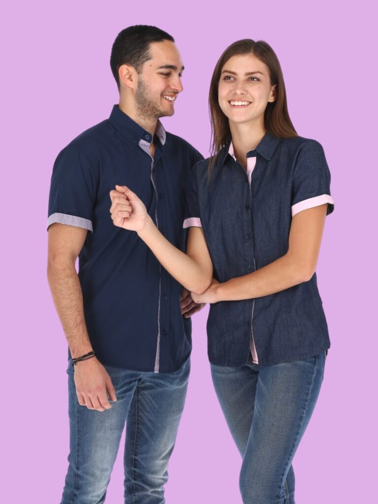 CAMISAS Y BLUSAS EN MEZCLILLA  UNIFORMES  PERSONALIZADOS VESTUARIO PROFESIONAL Y UNIFORMES PERSONZALIAZDOS DAMA Y CABALLERO PARA  EMPRESAS EN MEXICO  